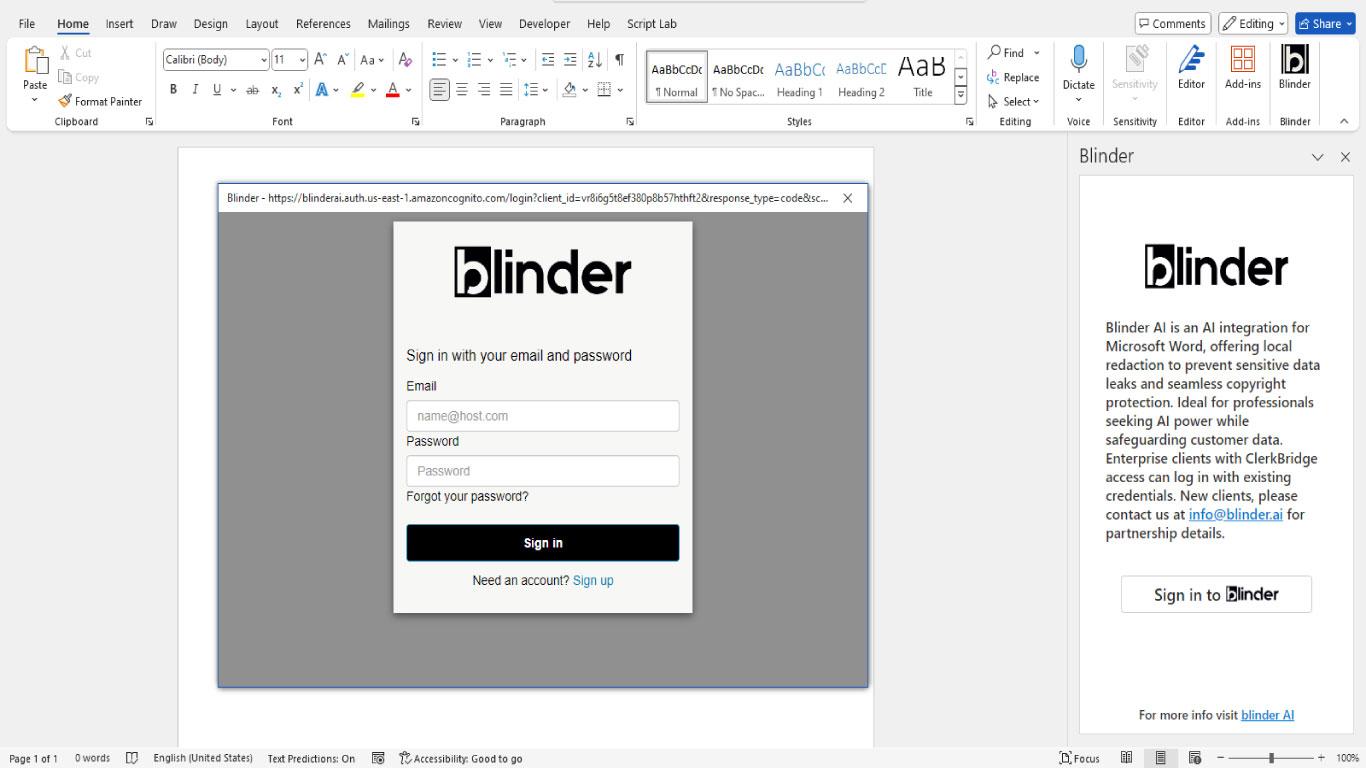 Blinder AI screenshot 1