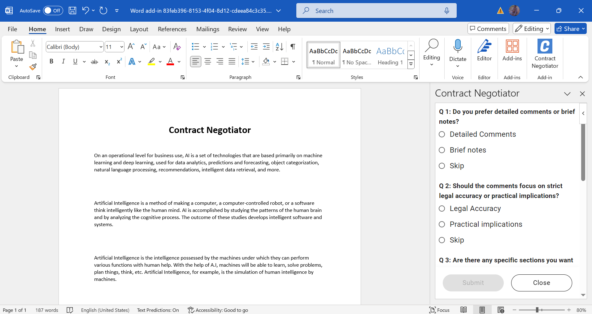 Contract Negotiator screenshot 1