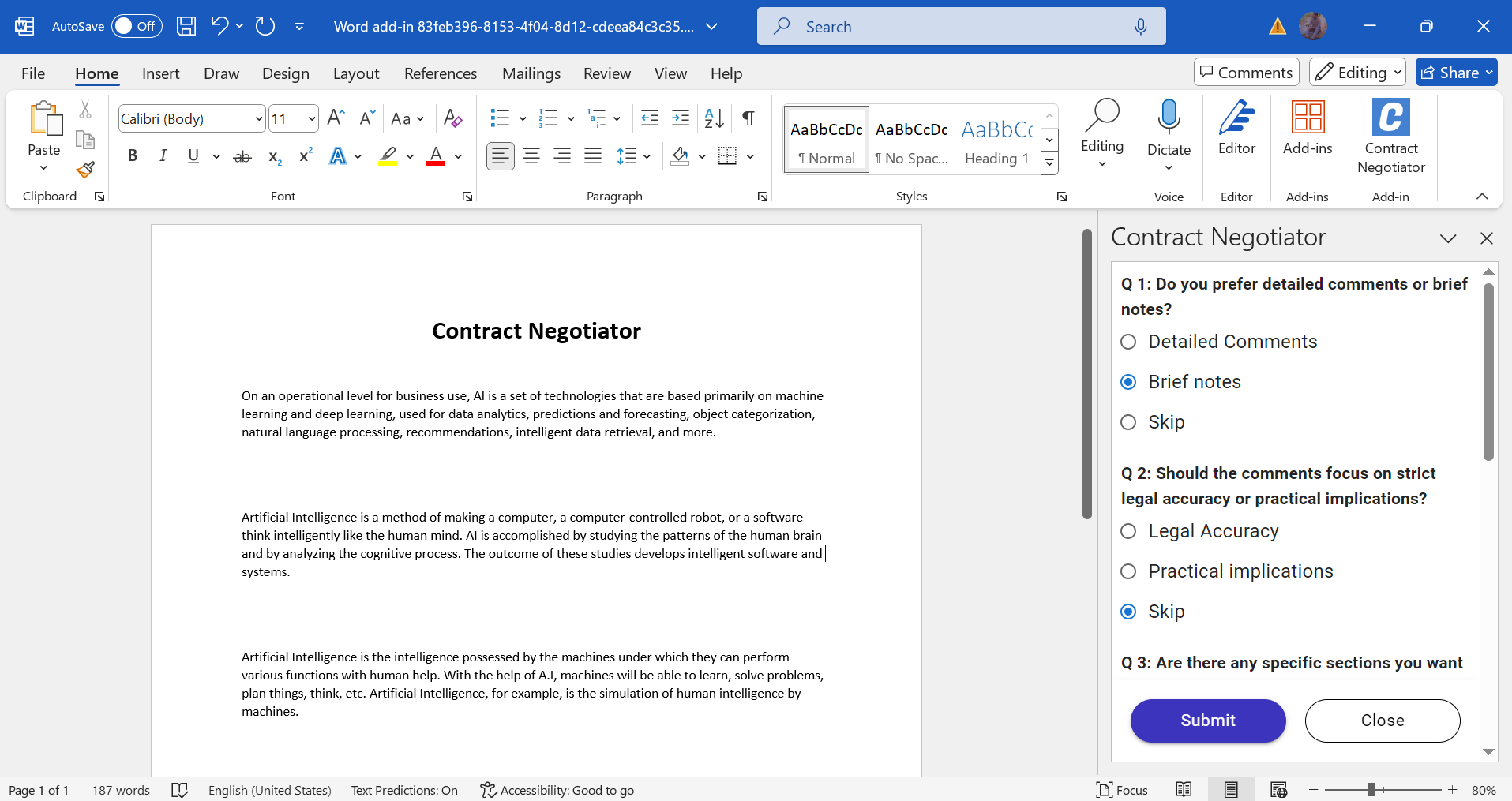 Contract Negotiator screenshot 2