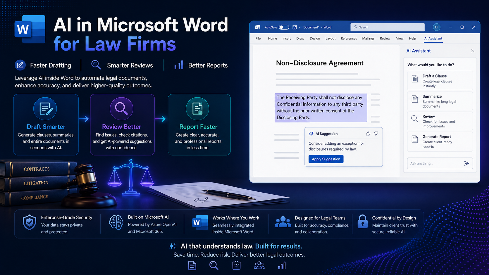 AI in Microsoft Word for Law Firms: Faster Drafting, Smarter Reviews, Better Reports