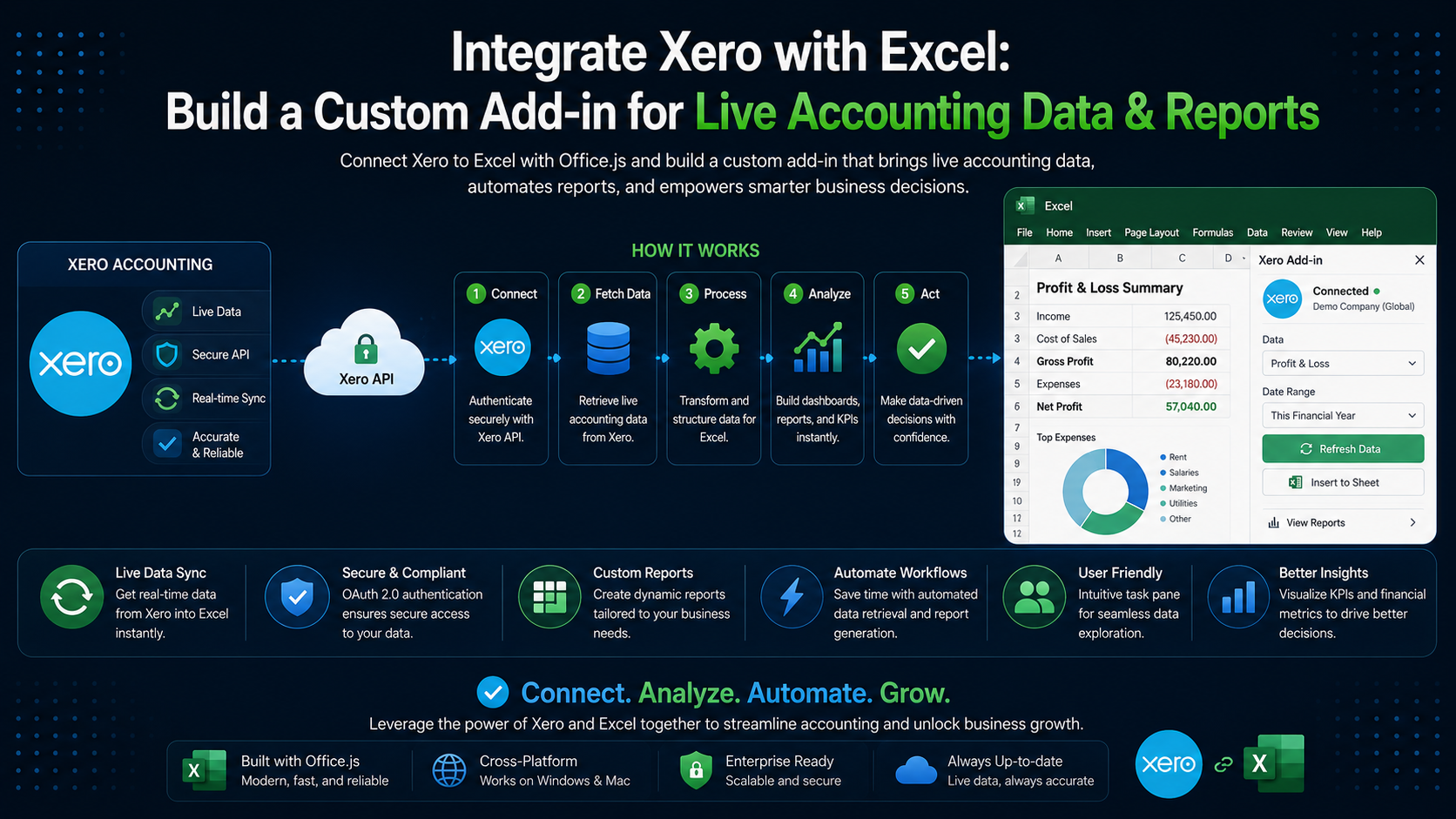 Integrate Xero with Excel: Build a Custom Add-in for Live Accounting Data & Reports