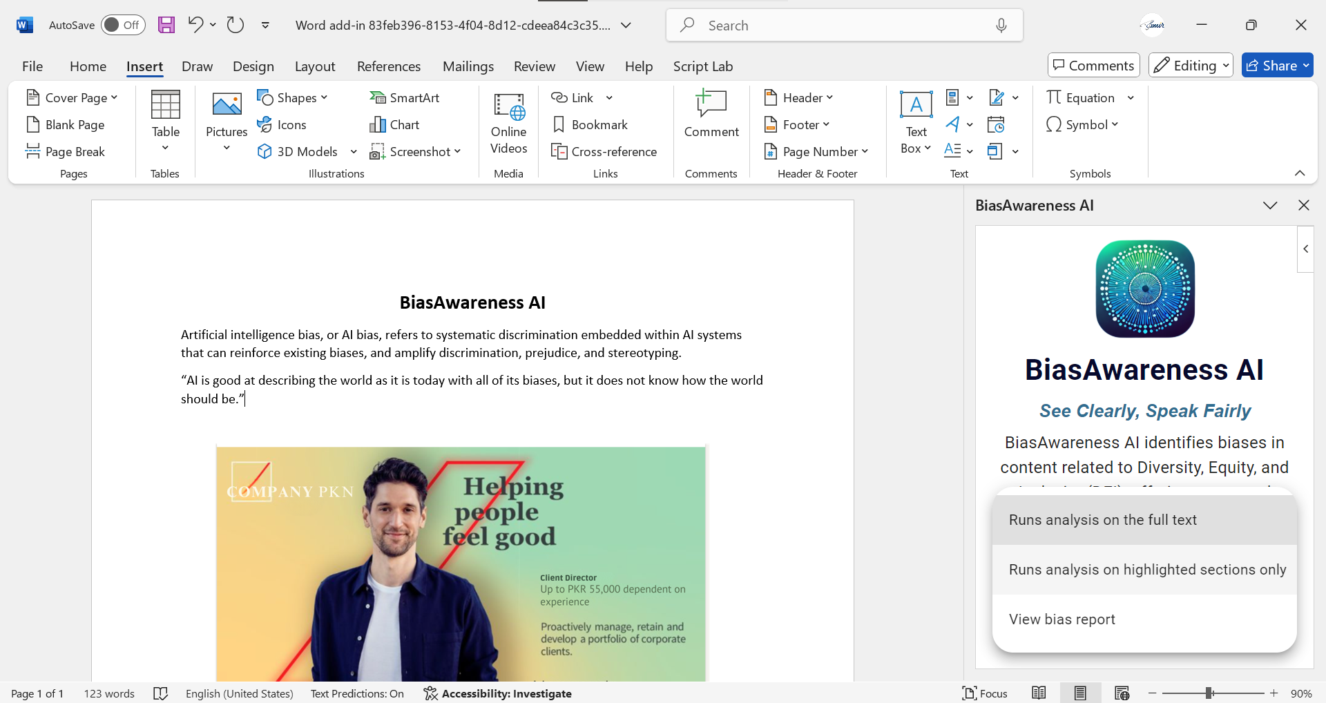 BiasAwareness AI screenshot 2