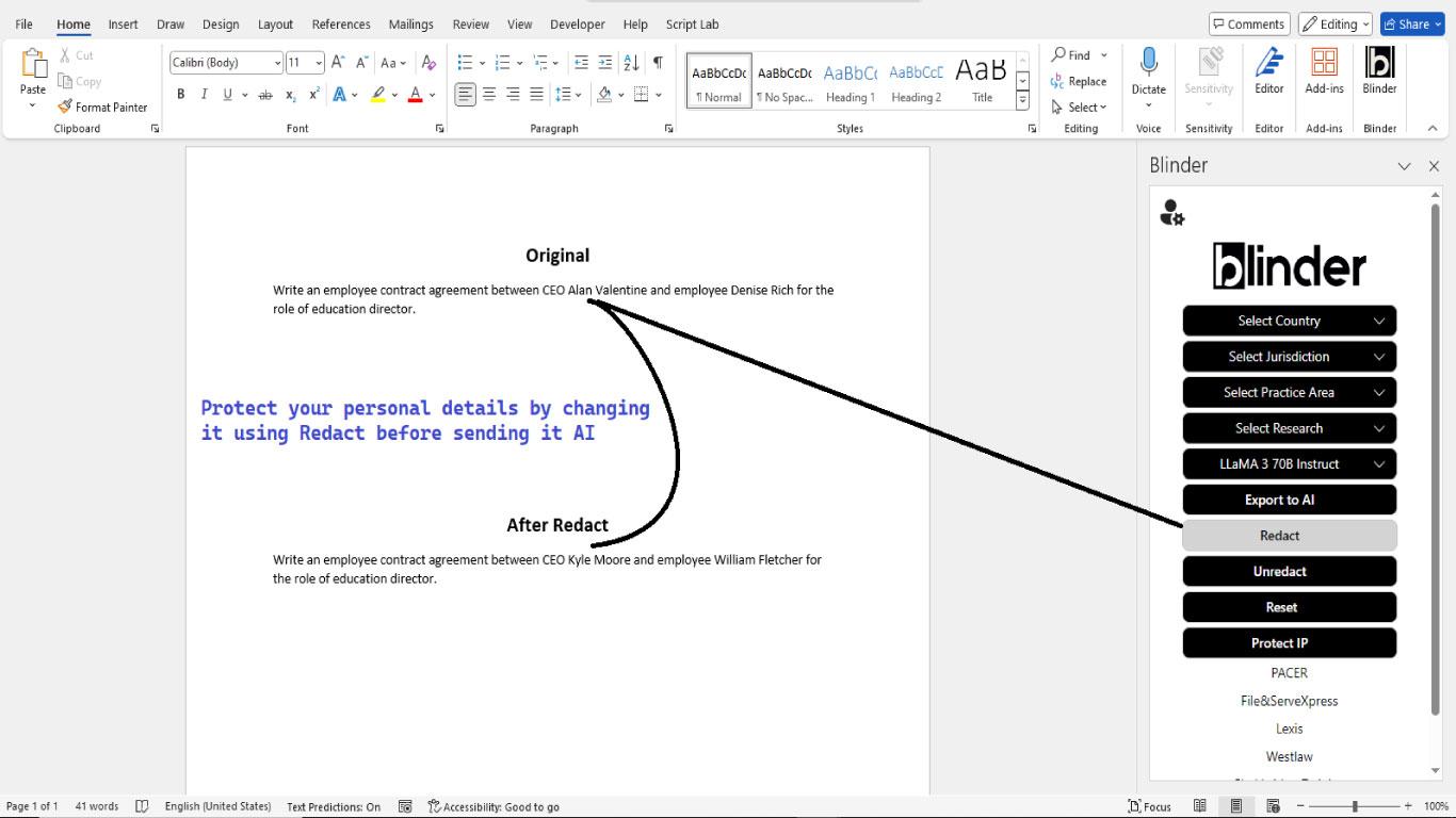 Blinder AI screenshot 3