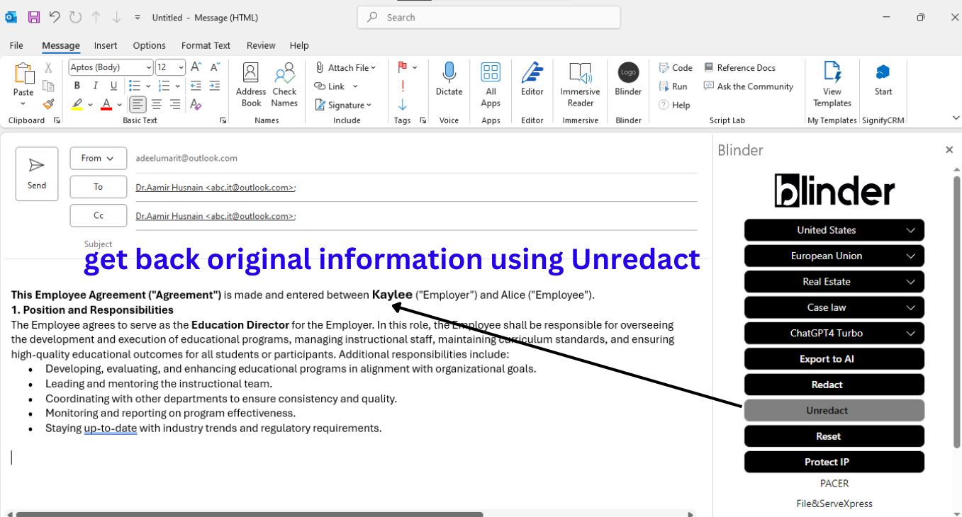 Blinder AI screenshot 5