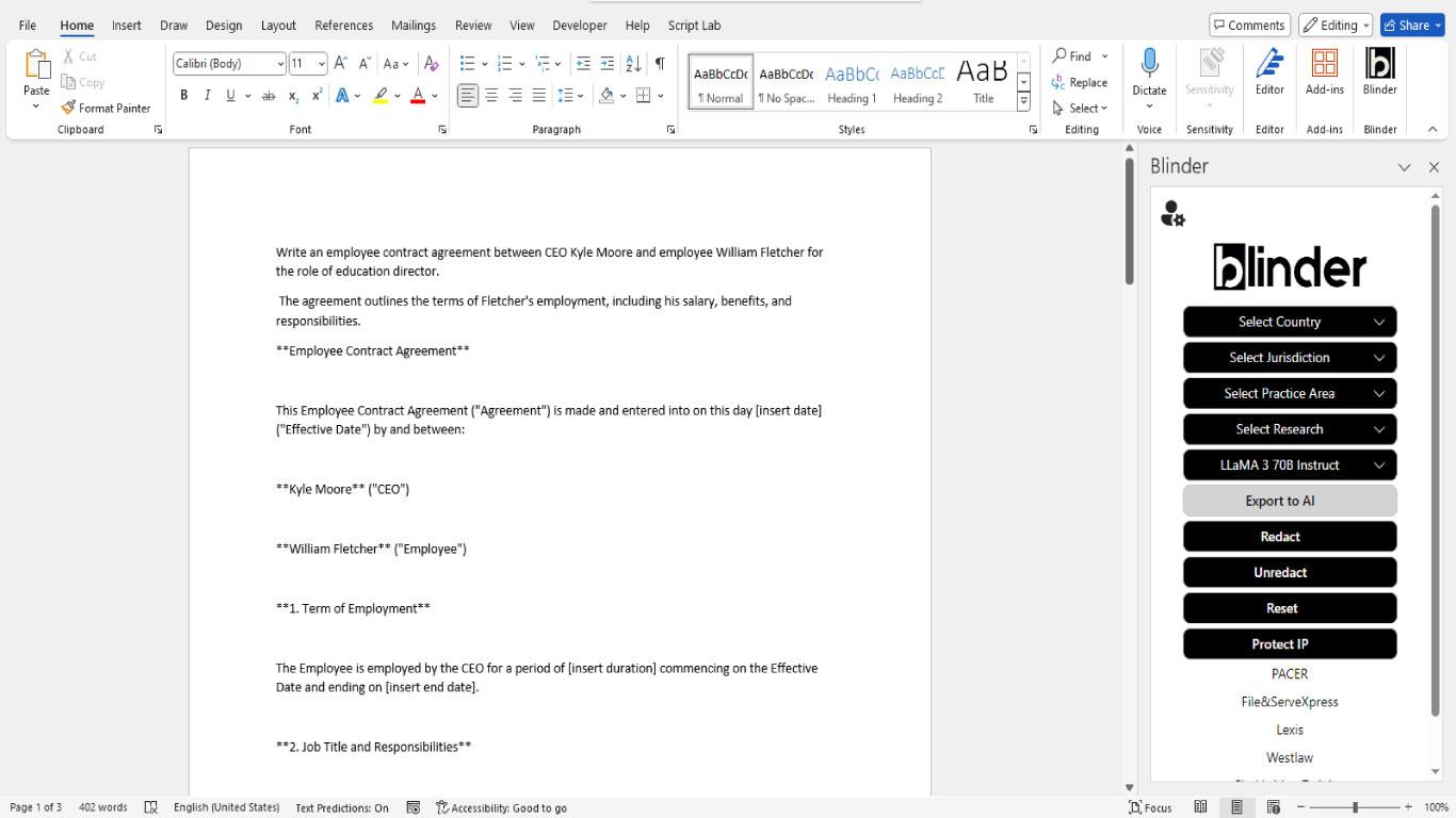 Blinder AI screenshot 5