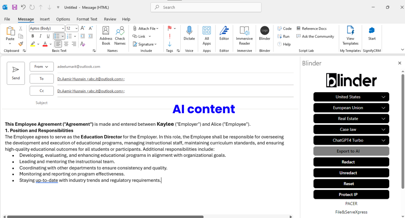 Blinder AI screenshot 6