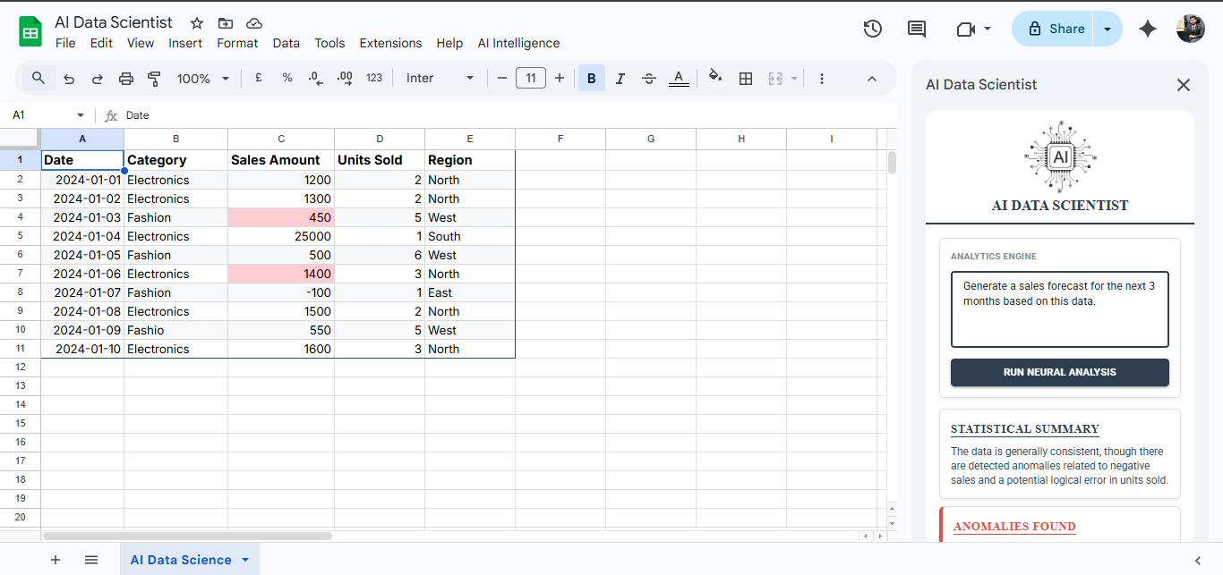 AI Data Analytics screenshot 1